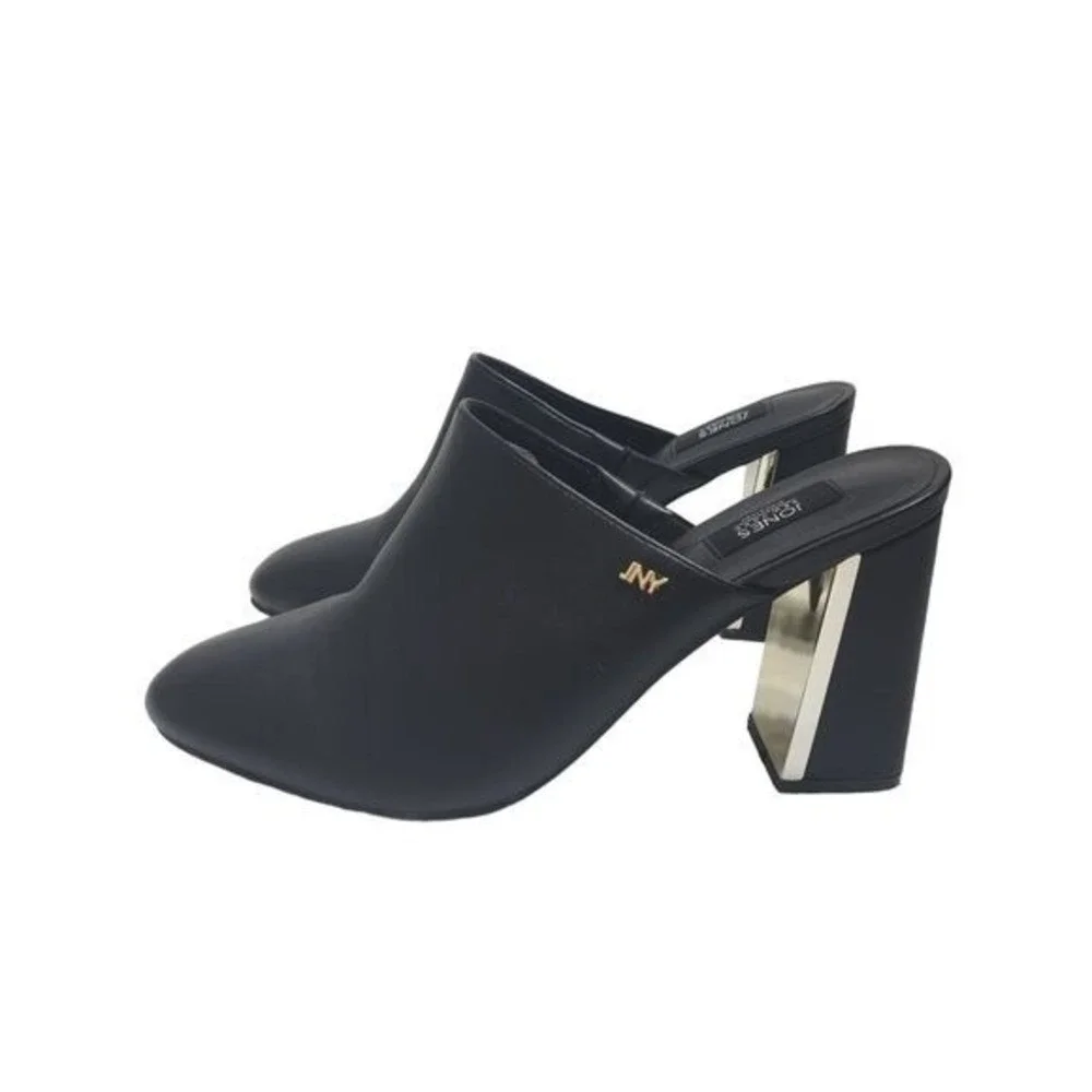 Jones New York Women's Signature JNY-‎ Hallena Black High Heel Mules Size 8.5 M - Picture 2 of 16